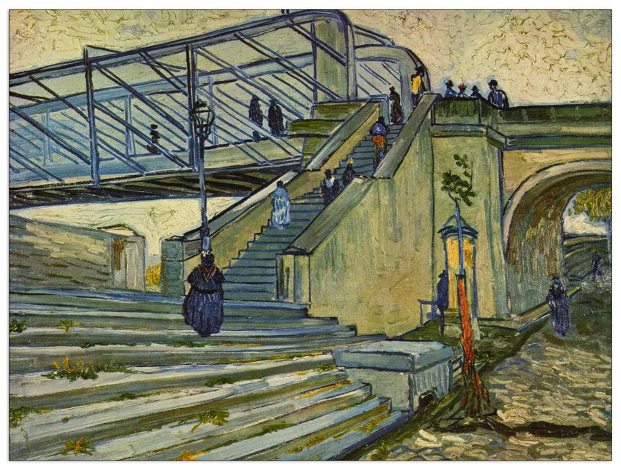 Van Gogh Vincent - The Bridge at Trinquetaille, Decorative MDF Panel (120x90cm)