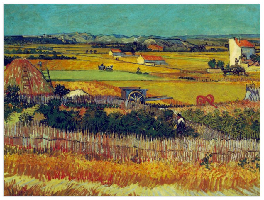 Van Gogh Vincent - The Harvest, Arles , Decorative MDF Panel (120x90cm)