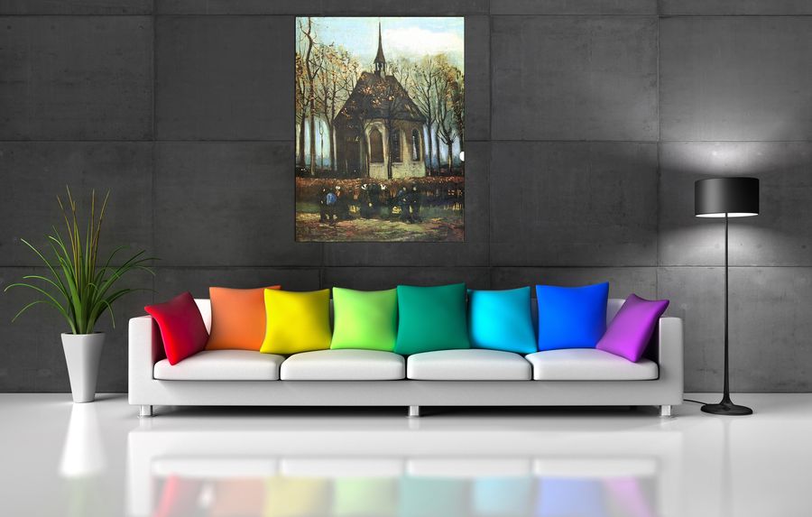 Van Gogh Vincent - The Church of Nuenen, Decorative MDF Panel (90x120cm)