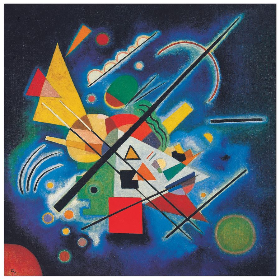 Vassily Kandinsky - Dipinti in blu 1924, Decorative MDF Panel (30x30cm)
