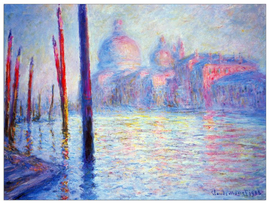 Monet Claude - Canal Grand, Decorative MDF Panel (120x90cm)