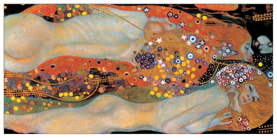 artopweb Klimt - Wasserschlangen Decorative MDF Panel (100x48cm)
