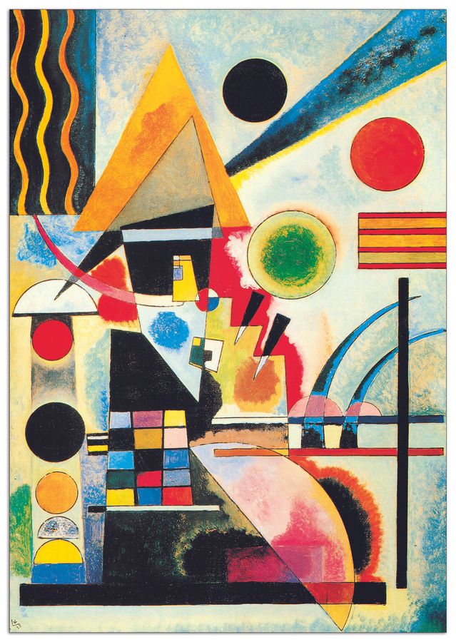 Vassily Kandinsky - Ondeggiamento 1925, Decorative MDF Panel (35x50cm)