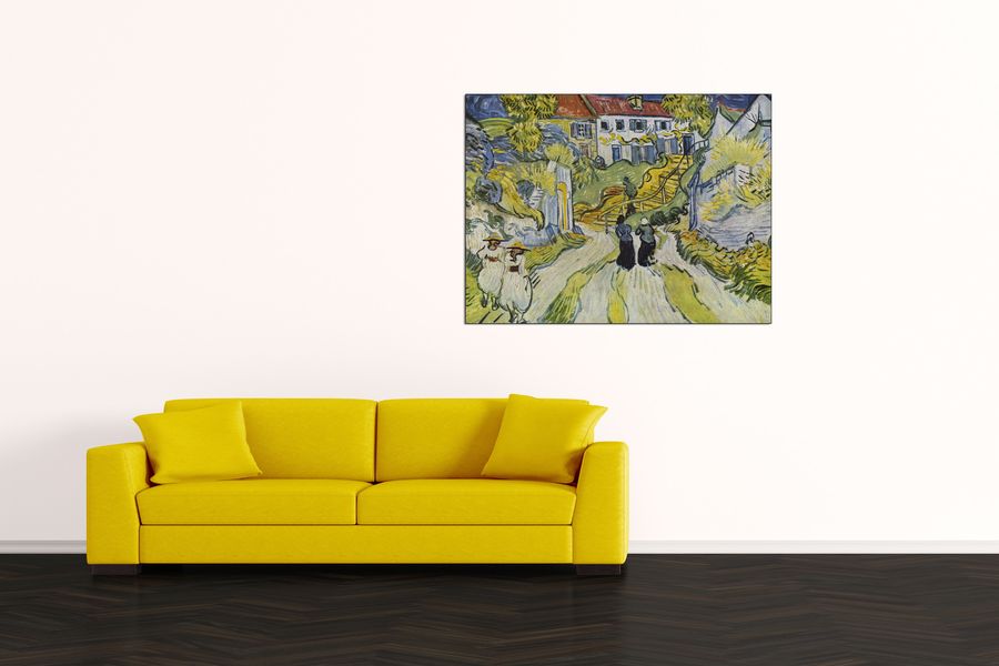 Van Gogh Vincent - Street and road in Auvers, Decorative MDF Panel (120x90cm)