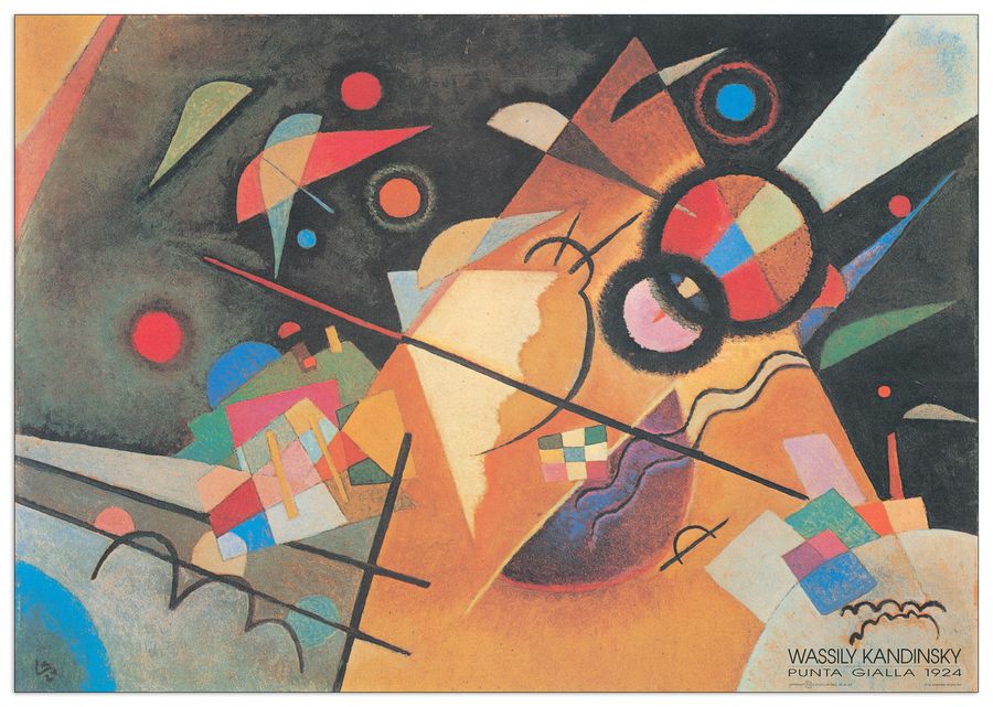 Kandinsky - Punta Gialla, 1924, Decorative MDF Panel (100x70cm)