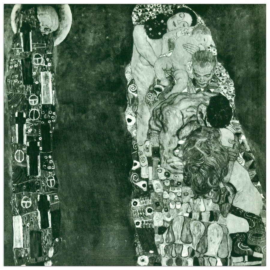 Klimt Gustav - Death and Life (Former State), Decorative MDF Panel (30x30cm)