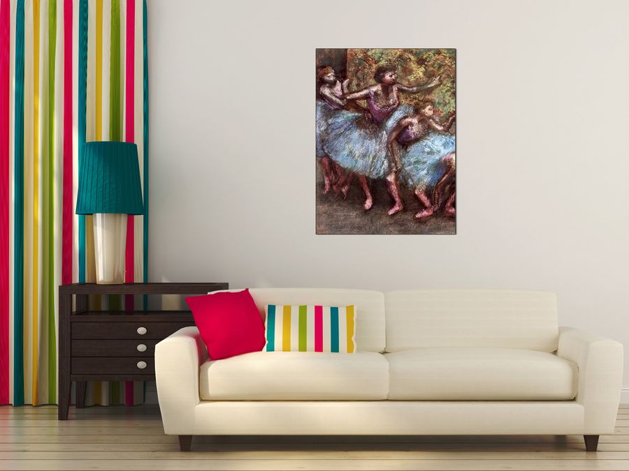 Degas Edgar - Four dancers behind the scenes, Decorative MDF Panel (60x80cm)