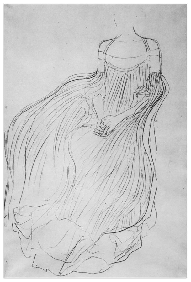 Klimt Gustav - Costume study, Decorative MDF Panel (90x135cm)