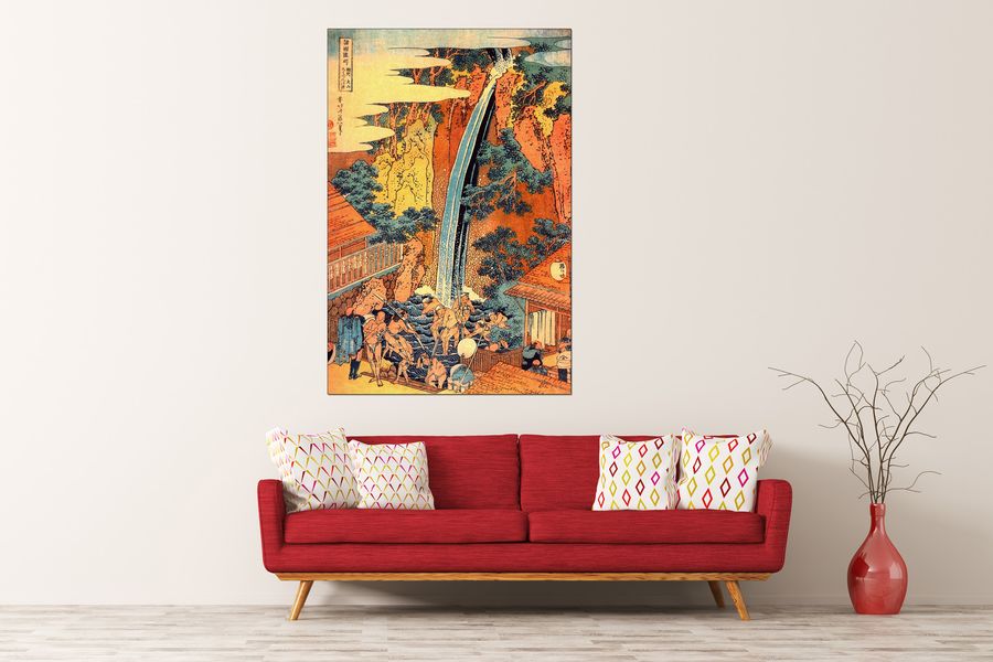 Hokusai Katsushika  - Waterfalls in all provinces [2], Decorative MDF Panel (90x135cm)