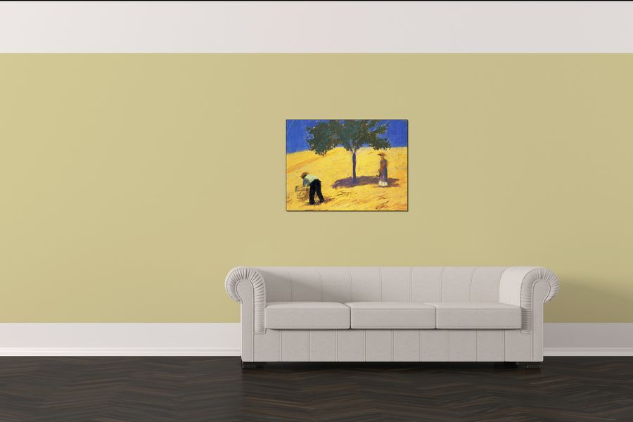 Macke August - Tree in Cornfeld , Decorative MDF Panel (80x60cm)