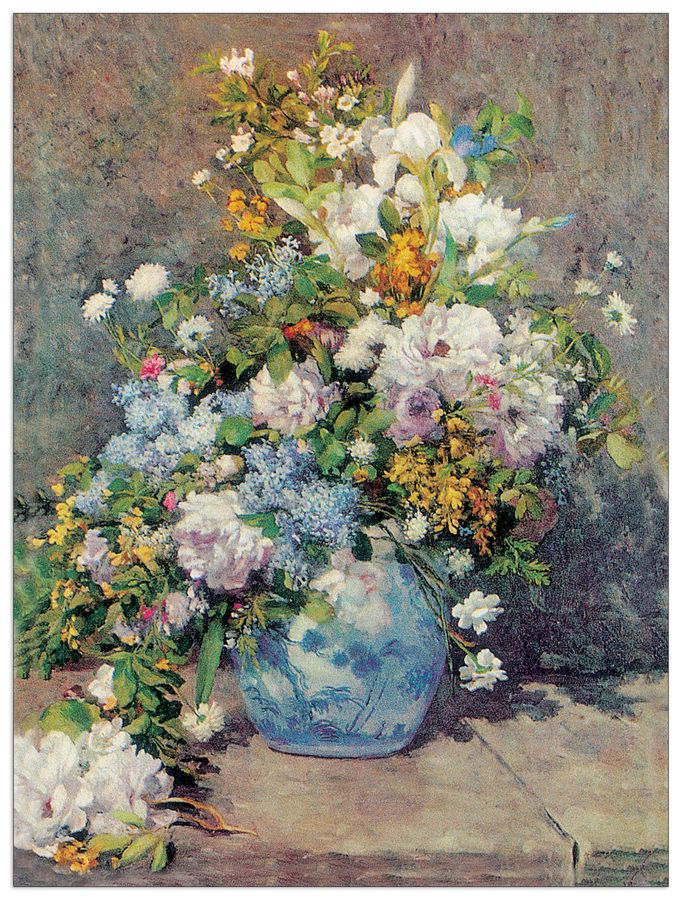 Renoir - Spring Flowers, Decorative MDF Panel (80x60cm)