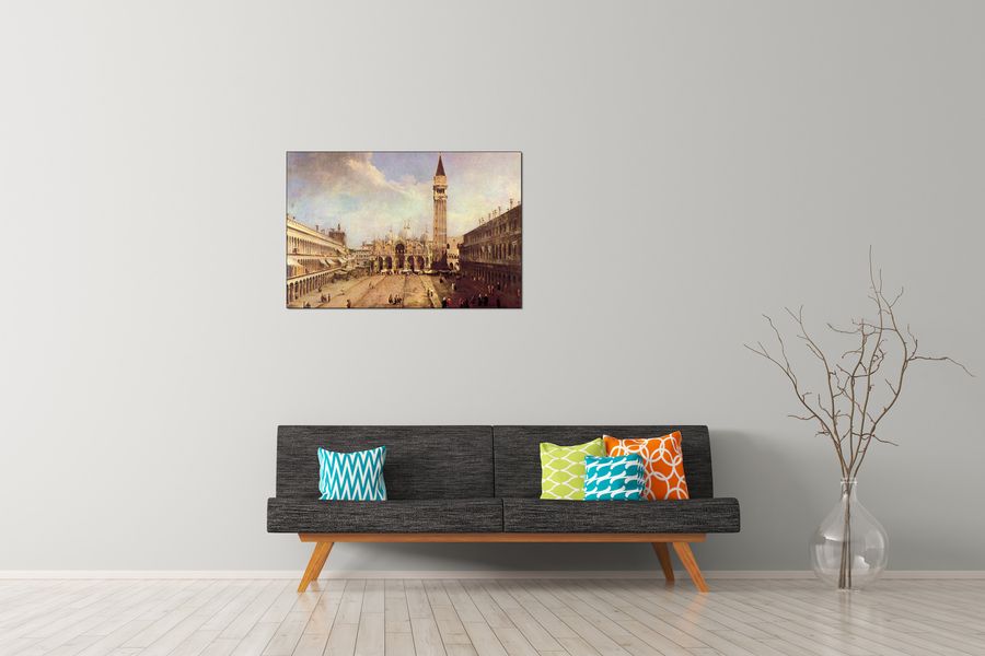 Canaletto - Piazza San Marco, Decorative MDF Panel (90x60cm)