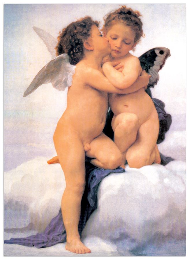 Bouguereau - The First Kiss, Decorative MDF Panel (72x100cm)