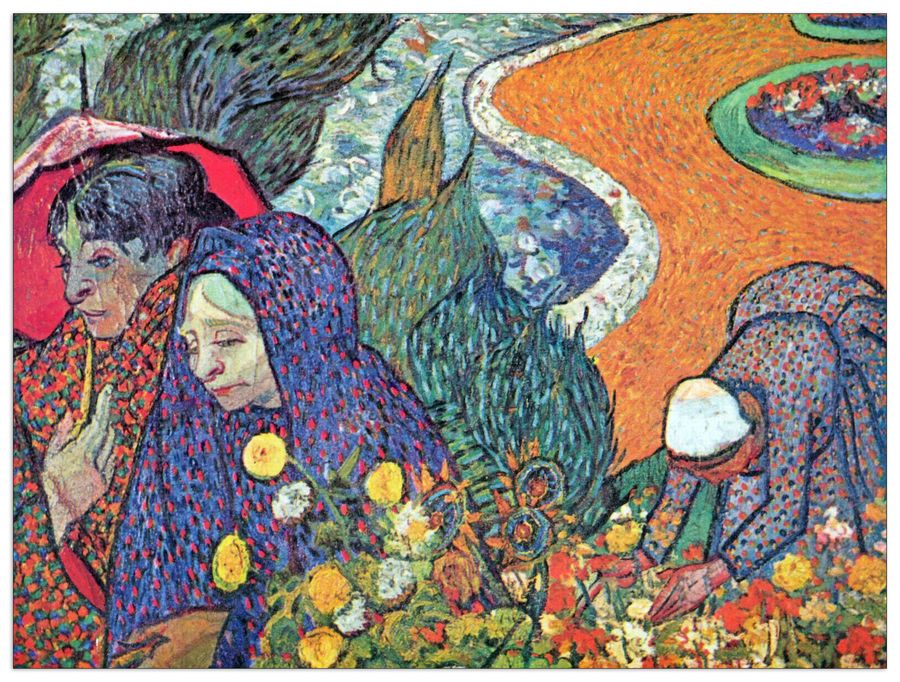 Van Gogh Vincent - Promenade in Arles, Decorative MDF Panel (80x60cm)