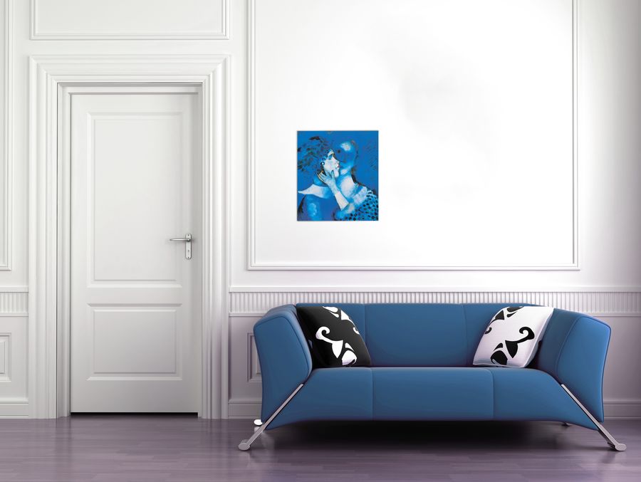 Chagall - Gli Amanti Azzurri, Decorative MDF Panel (55x60cm)