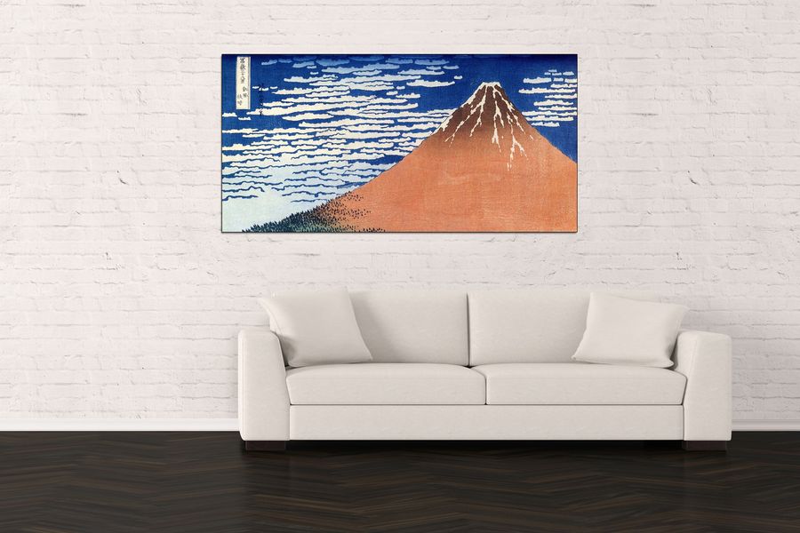 Hokusai Katsushika  - Mount Fuji, Decorative MDF Panel (140x70cm)