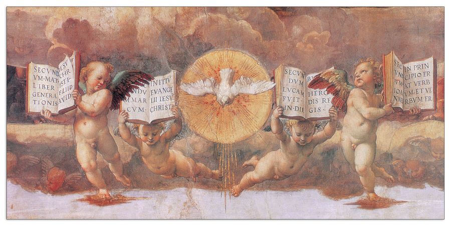 Raffaello - Disputa dell'Eucaristia, Decorative MDF Panel (140x68cm)