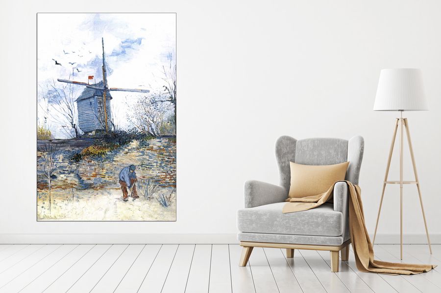 Van Gogh Vincent - Le Moulin de la Galette III, Decorative MDF Panel (90x135cm)