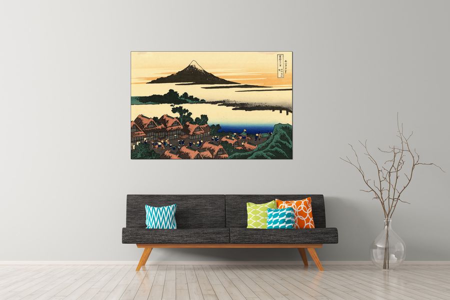 Hokusai Katsushika  - Dawn at Isawa in the Kai province, Decorative MDF Panel (135x90cm)