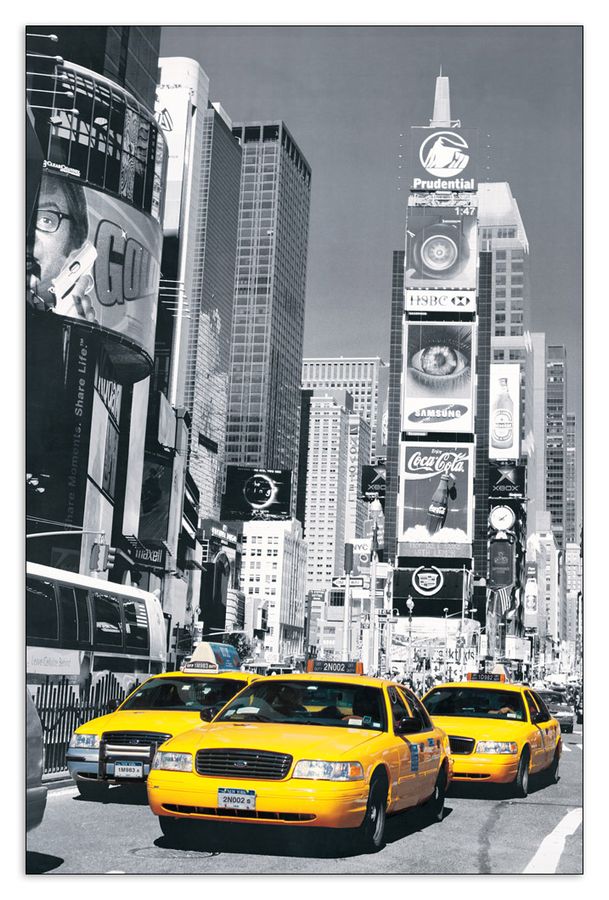Photography Collection - Time Square, Decorative MDF Panel (115x175cm)