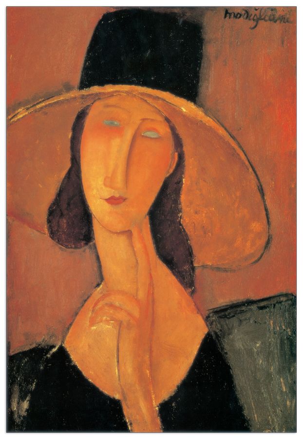 Modigliani - Jeanne Hebuterne, Decorative MDF Panel (95x140cm)