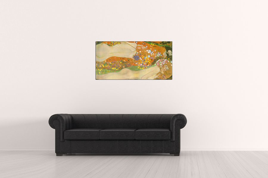 Klimt Gustav - Water snakes (friends) II, Decorative MDF Panel (100x50cm)