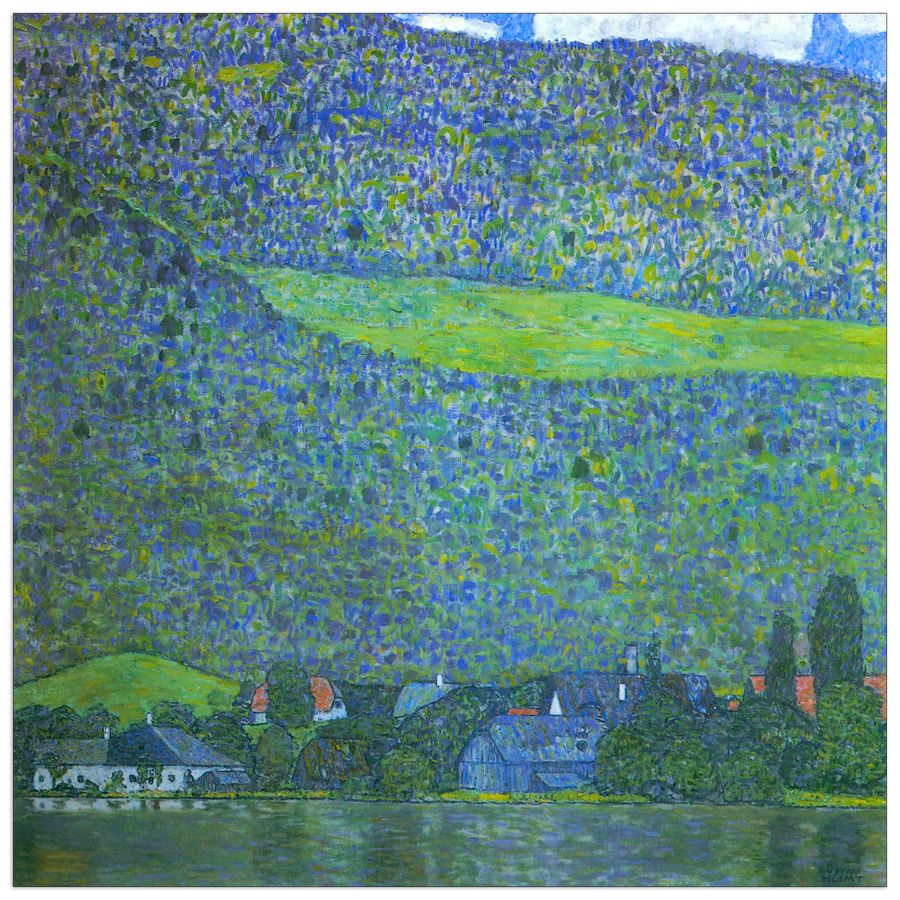 Klimt Gustav - Unterach at the Attersee, Decorative MDF Panel (30x30cm)