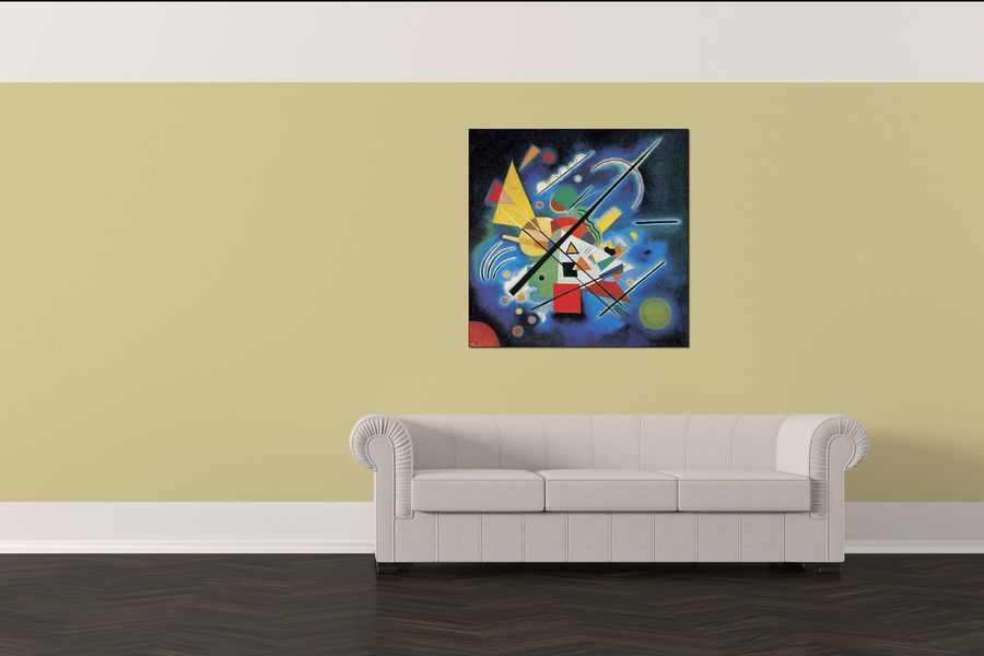 Vassily Kandinsky - Dipinti in blu 1924, Decorative MDF Panel (100x100cm)