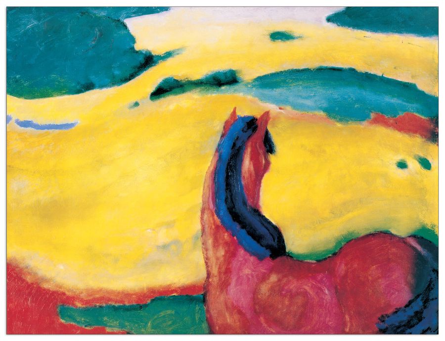 Marc - Pferd In Der Landschaft, Decorative MDF Panel (140x106cm)