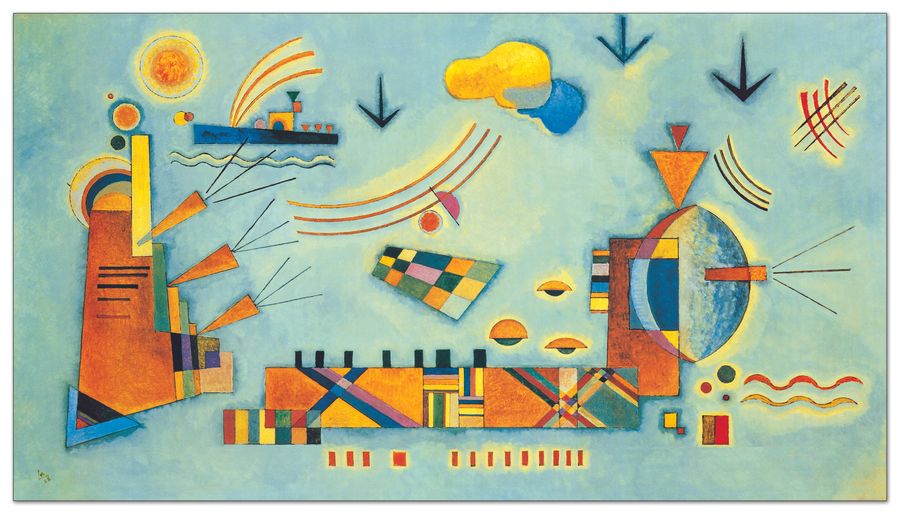 Vassily Kandinsky - Dolce evento 1928, Decorative MDF Panel (50x28cm)