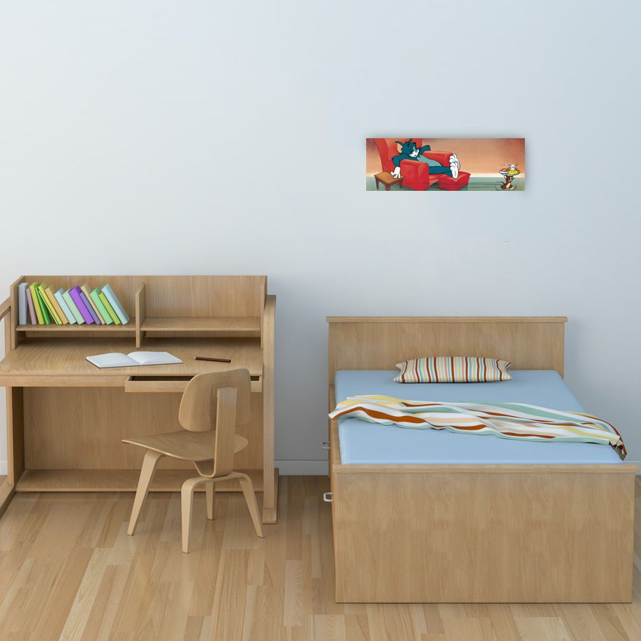 Hanna & Barbera - While The Cat Sleeps, Decorative MDF Panel (90x30cm)