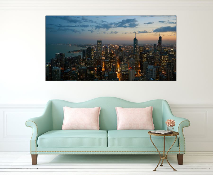 Art Studio - At sunset, Decorative MDF Panel (140x70cm)