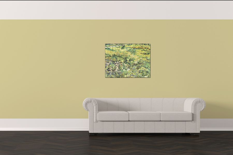 Van Gogh Vincent - Meadow in the Garden of Saint-Paul Hospital, Decorative MDF Panel (80x60cm)
