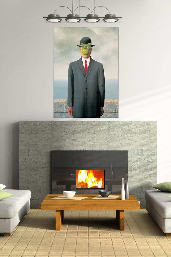 Magritte - Les Fils De l'Homme, Decorative MDF Panel (50x70cm)