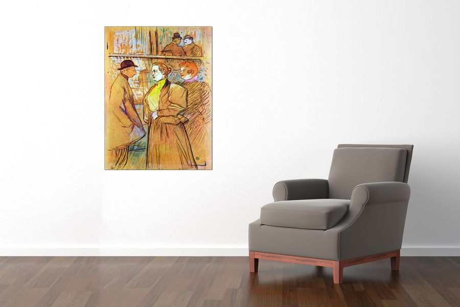 Toulouse-lautrec - At the Moulin Rouge, Decorative MDF Panel (90x120cm)