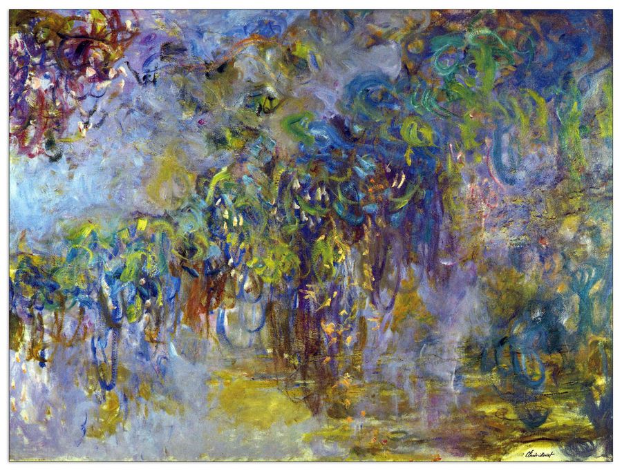 Monet Claude - Wisteria II, Decorative MDF Panel (80x60cm)