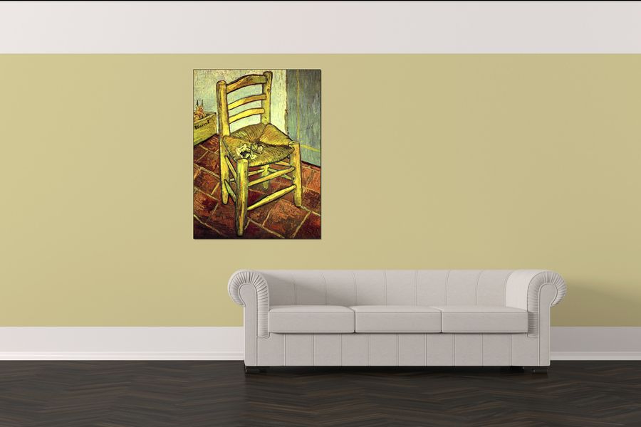 Van Gogh Vincent - Vincent's chair with pipe, Decorative MDF Panel (90x120cm)