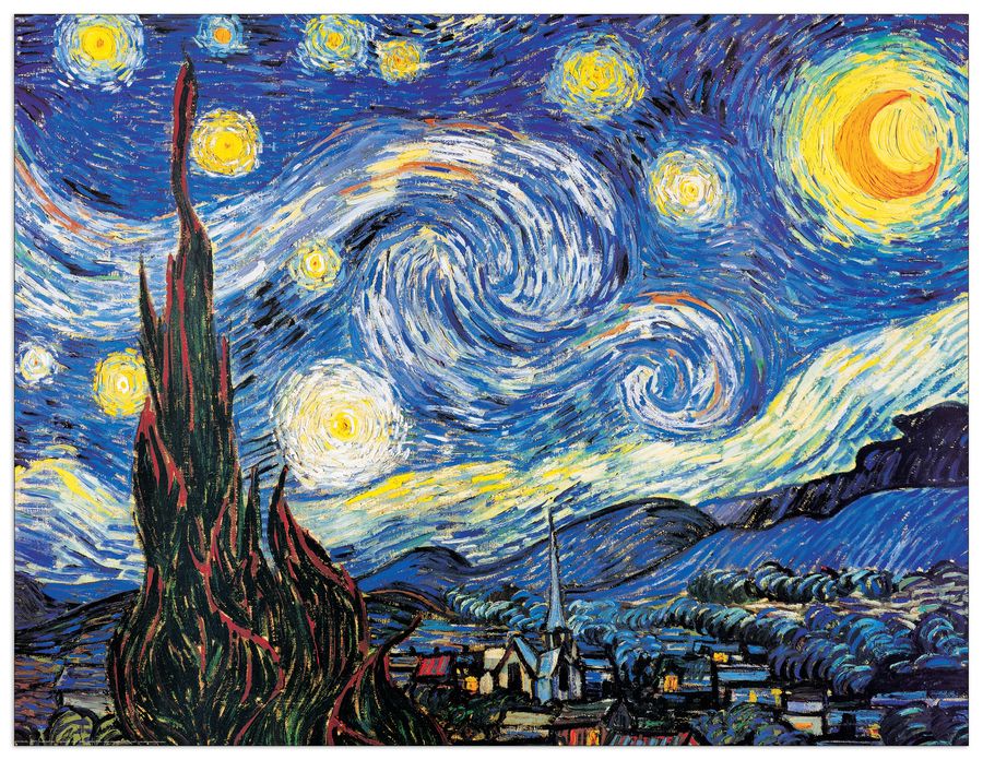 Van Gogh - Starry Night, Decorative MDF Panel (103x79cm)