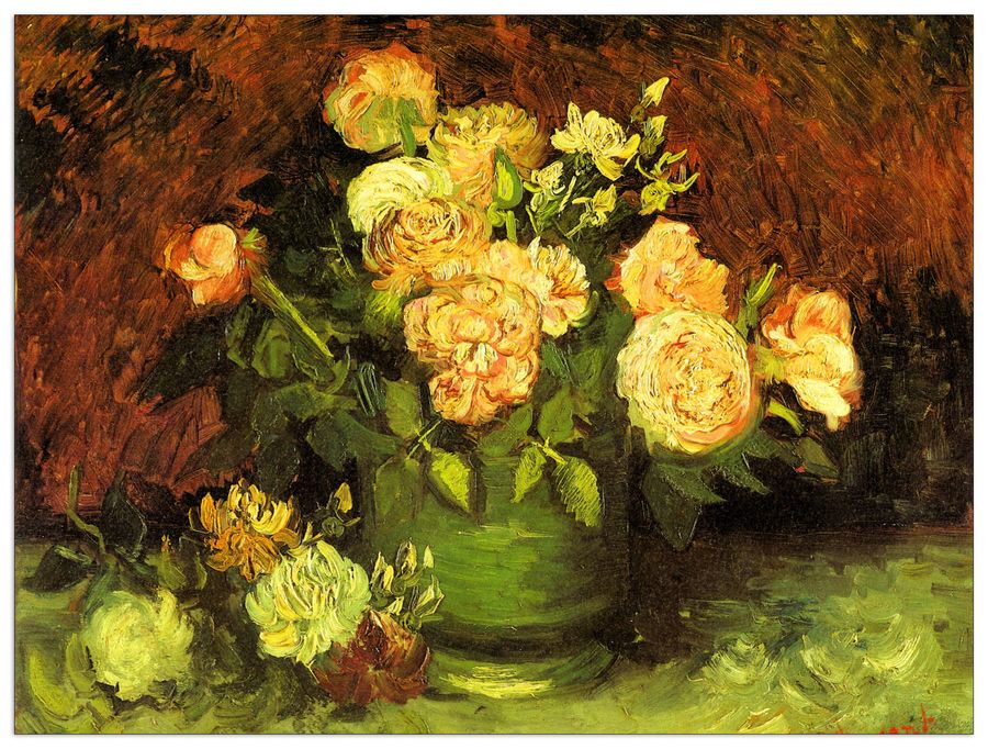 Van Gogh Vincent - Roses, Decorative MDF Panel (80x60cm)