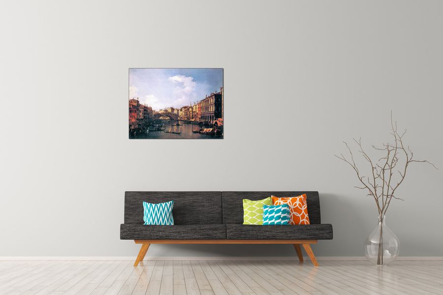 Canaletto - The Rialto Bridge from the south, Decorative MDF Panel (80x60cm)