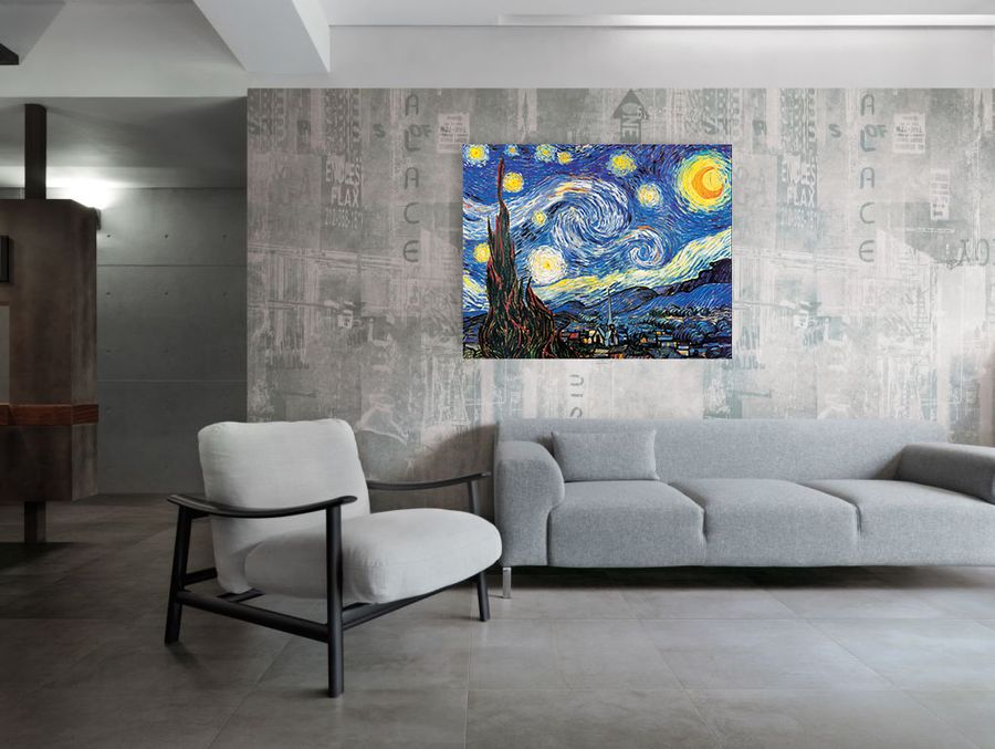 Van Gogh - Notte Stellata, Decorative MDF Panel (120x96cm)