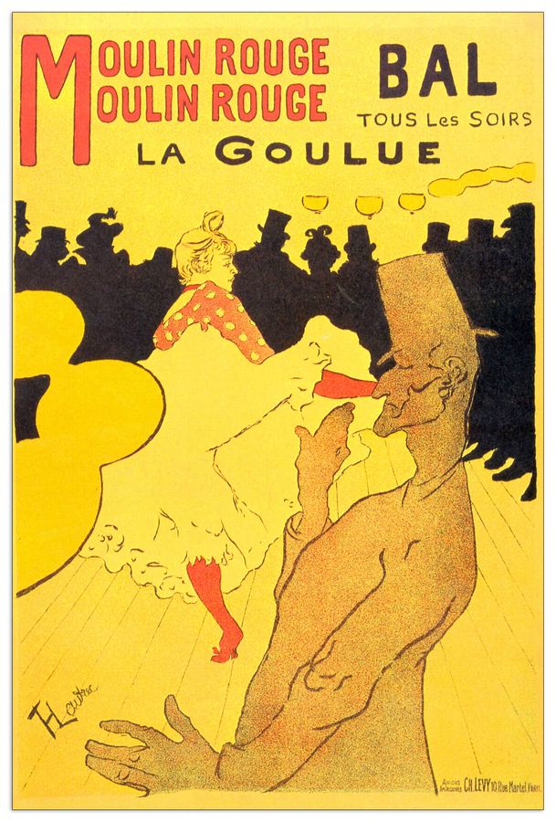 Toulouse-lautrec - Moulin Rouge la Goulue, Decorative MDF Panel (90x135cm)