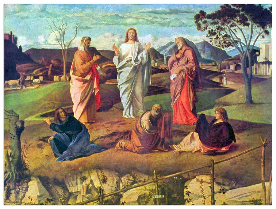 Bellini Giovanni - Transfiguration of Christ, Decorative MDF Panel (80x60cm)
