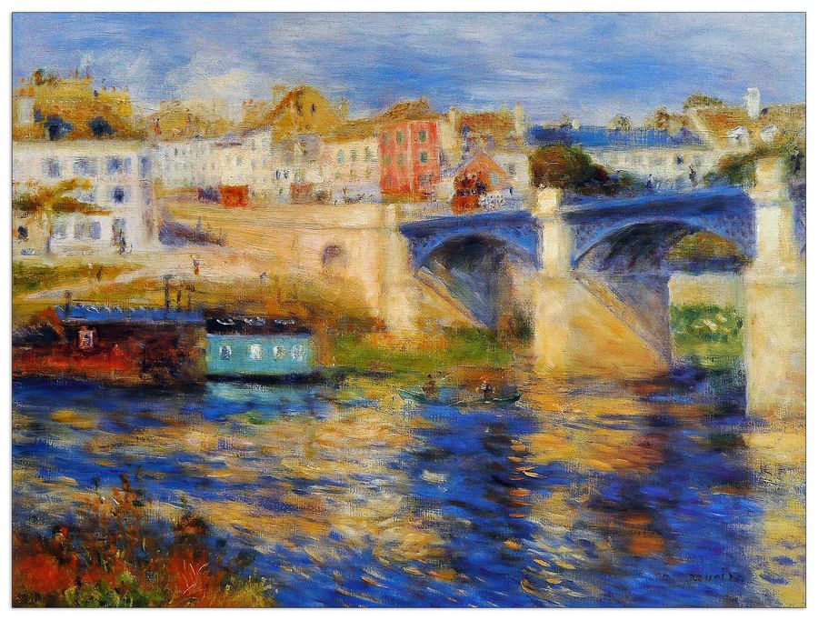 Renoir Pierre-auguste - Le Pont de Chatou, Decorative MDF Panel (120x90cm)
