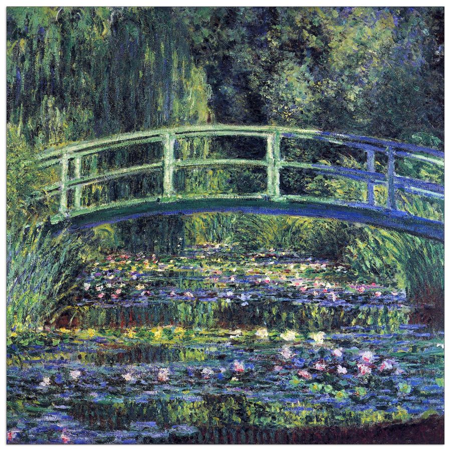 Monet Claude - Water Lily Pond II, Decorative MDF Panel (70x70cm)