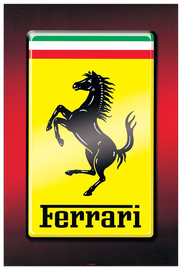 Null - Logo Ferrari, Decorative MDF Panel (61x91cm)