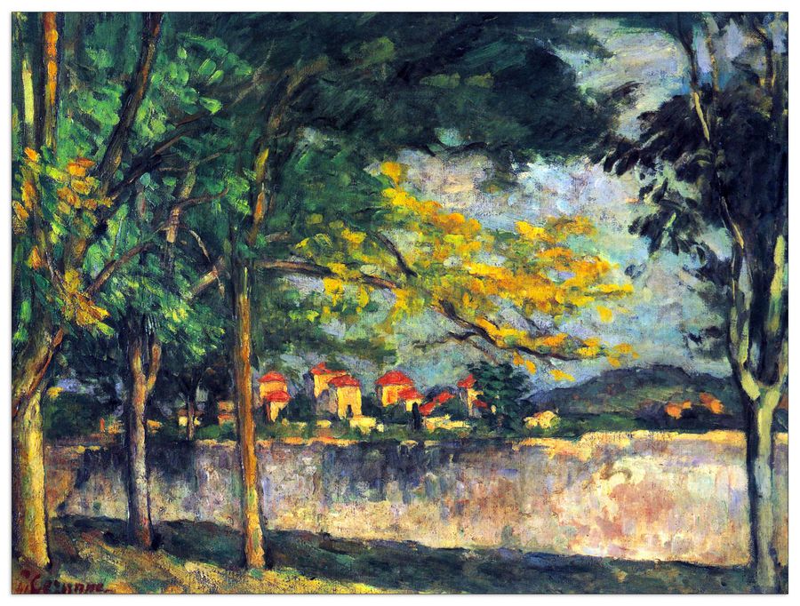 Cezanne Paul - Into Street, Decorative MDF Panel (120x90cm)