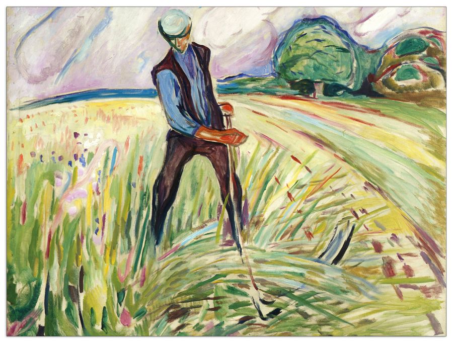 Munch Edvard - The Haymaker, Decorative MDF Panel (80x60cm)
