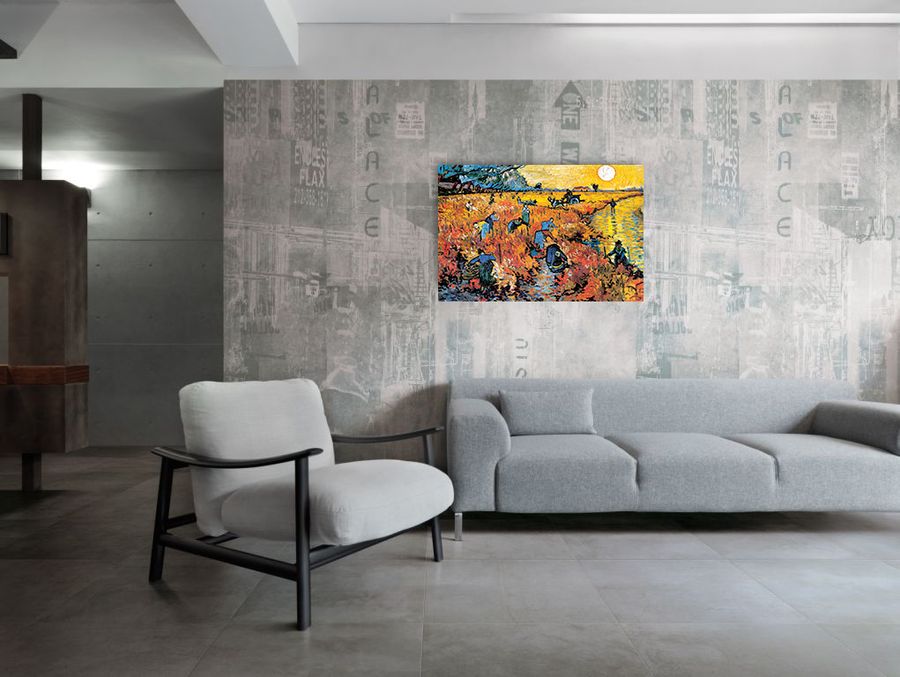 Van Gogh - Die Roten Weinberge Von Arles, Decorative MDF Panel (90x60cm)