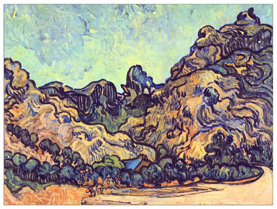 Van Gogh Vincent - Mound at Saint-ReÌmy, Decorative MDF Panel (120x90cm)